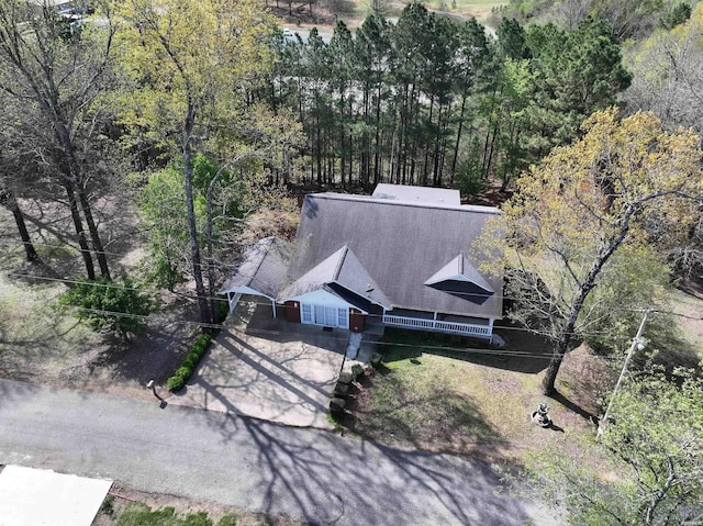 221 Perry St, Glenwood, AR 71943 - bird's eye view with a forest view