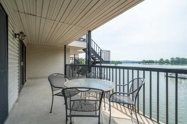 5371 Central Ave Unit 5H, Hot Springs, AR 71913 - balcony featuring stairs and a water view