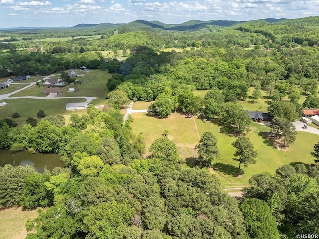 136 Ami Jo Dr, Hot Springs, AR 71913 - bird's eye view of a heavily wooded area and a mountain backdrop