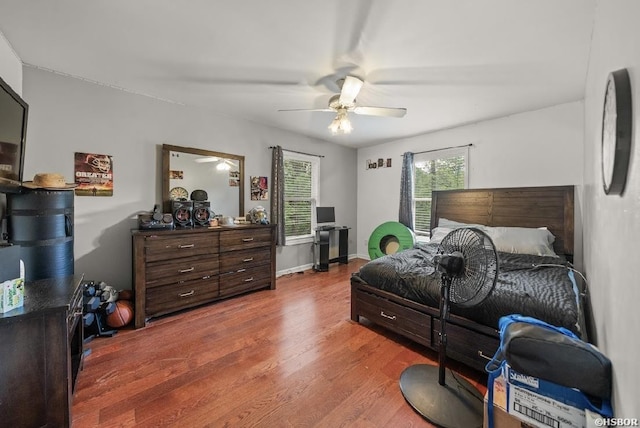 136 Ami Jo Dr, Hot Springs, AR 71913 - bedroom featuring wood finished floors, a ceiling fan, and baseboards