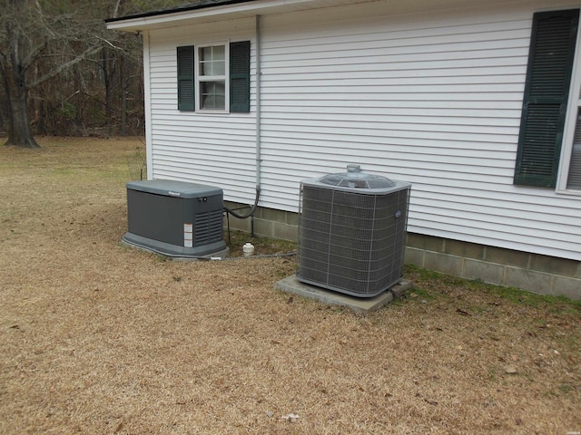 exterior details with a power unit and central AC