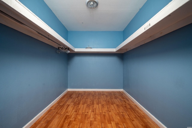 spacious closet with wood finished floors