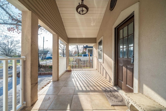 view of patio with a porch