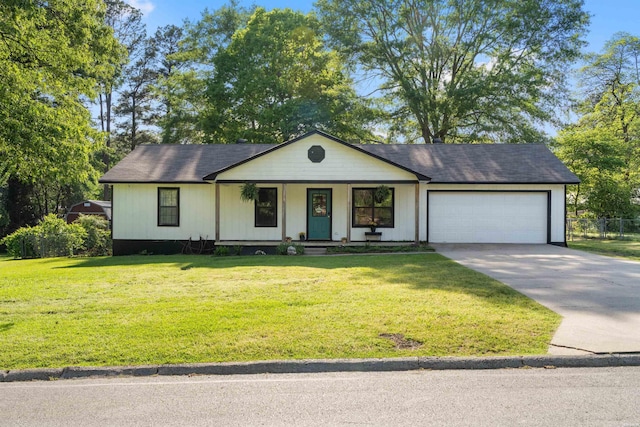 711 S Red St, Sheridan, AR 72150 - view of front of home featuring an attached garage, a porch, and concrete driveway