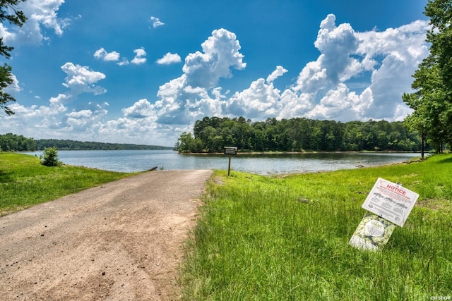 152 Anderson Loop, Amity, AR 71921 - water view with a heavily wooded area