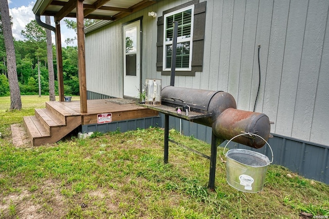 152 Anderson Loop, Amity, AR 71921 - view of wooden terrace