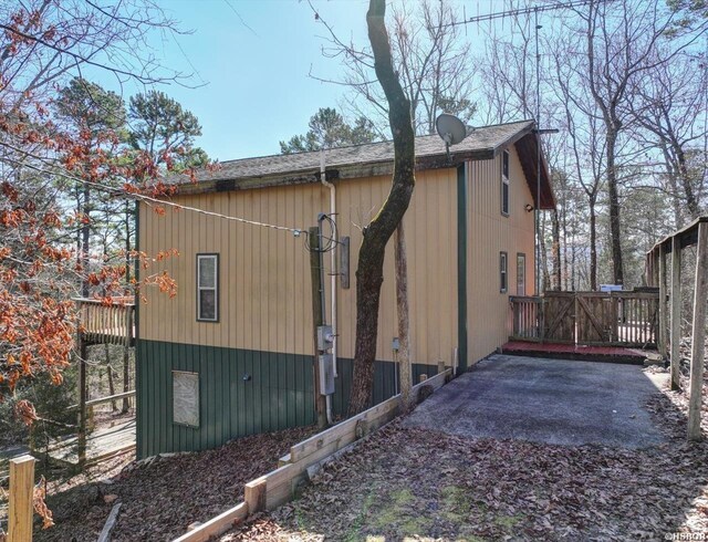 view of home's exterior with a patio area