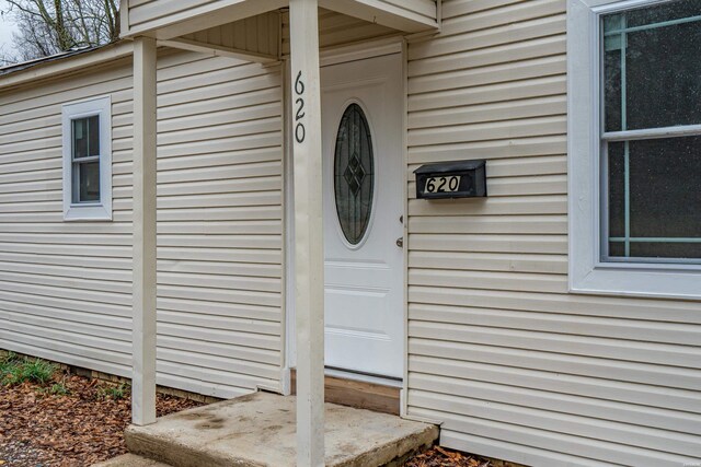 view of doorway to property