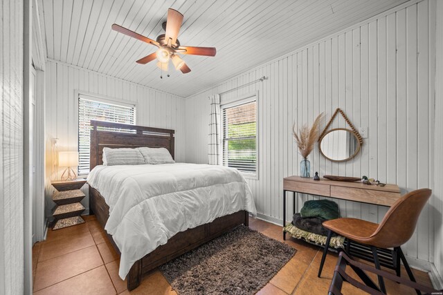 205 Ledgerock Rd, Hot Springs, AR 71913 - bedroom featuring tile patterned floors and ceiling fan