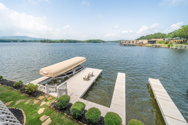188 Villa Pointe Unit C, Hot Springs, AR 71901 - dock area with a water view and boat lift