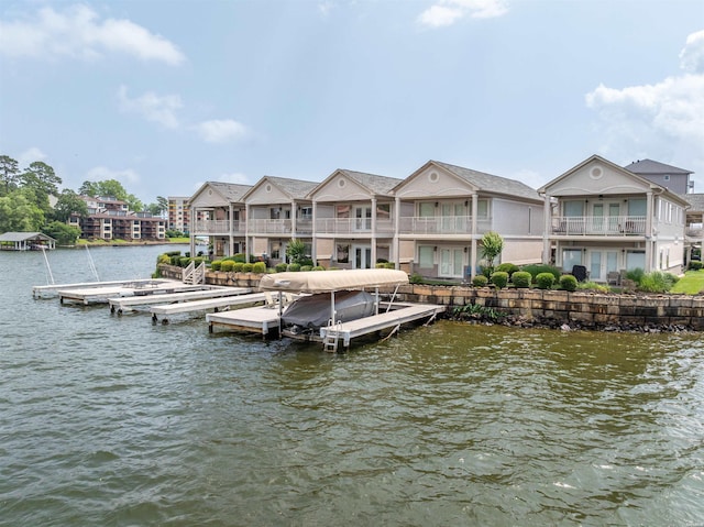 188 Villa Pointe Unit C, Hot Springs, AR 71901 - dock area with a water view and a residential view