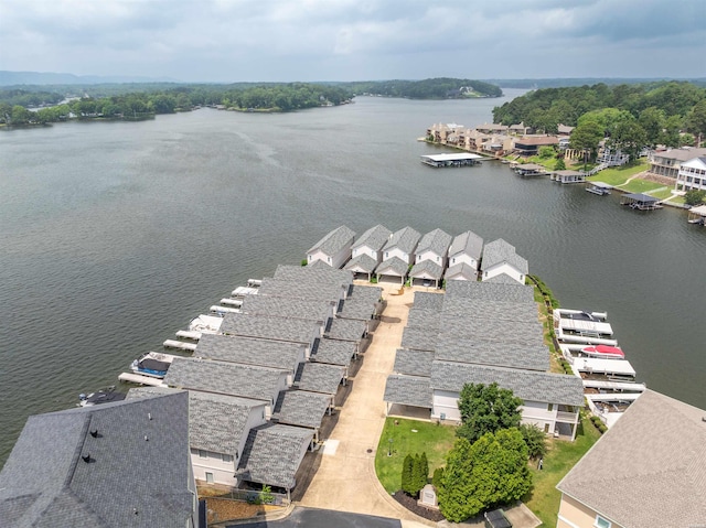 188 Villa Pointe Unit C, Hot Springs, AR 71901 - aerial perspective of suburban area featuring a large body of water