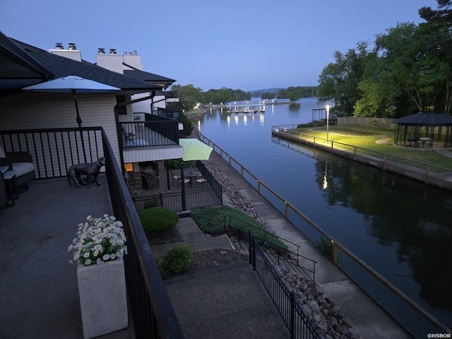 5371 Central Ave Unit 3C, Hot Springs, AR 71913 - water view featuring a gazebo and fence