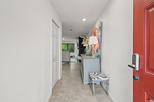 5371 Central Ave Unit 3C, Hot Springs, AR 71913 - hallway with recessed lighting, baseboards, and light tile patterned flooring