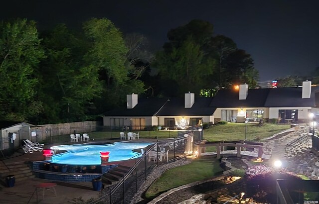 5371 Central Ave Unit 3C, Hot Springs, AR 71913 - pool at twilight with a community pool