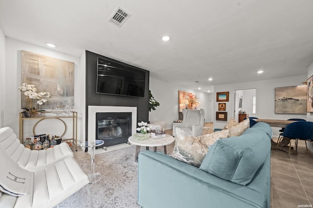 5371 Central Ave Unit 3C, Hot Springs, AR 71913 - living area featuring recessed lighting and a fireplace