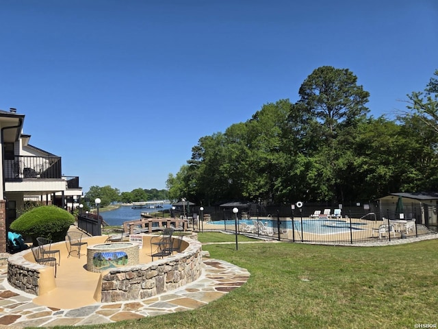 5371 Central Ave Unit 3C, Hot Springs, AR 71913 - community pool featuring a fire pit and a patio