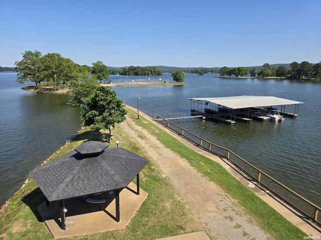 5371 Central Ave Unit 3C, Hot Springs, AR 71913 - dock with a water view and a gazebo