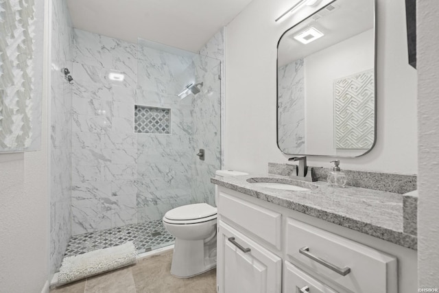 5371 Central Ave Unit 3C, Hot Springs, AR 71913 - bathroom featuring toilet, a marble finish shower, and vanity
