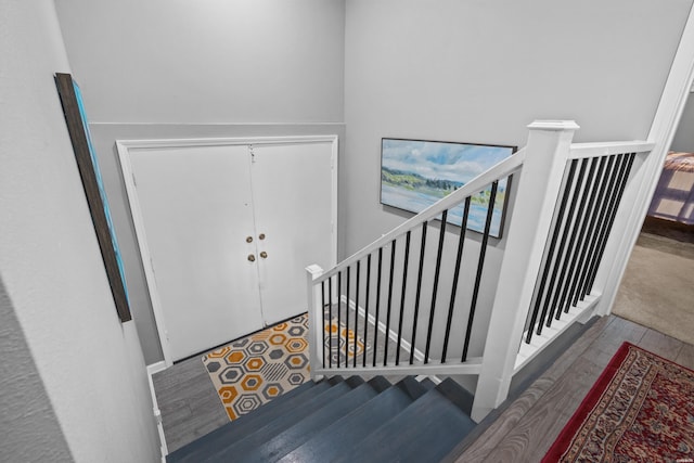 foyer entrance featuring wood finished floors