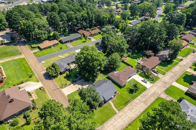 drone / aerial view with a residential view