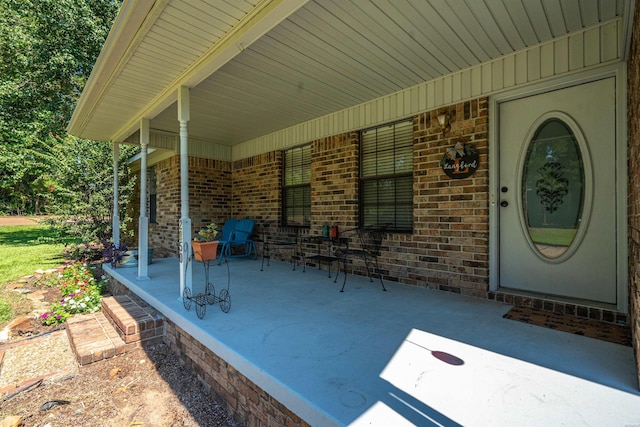 view of patio / terrace with a porch