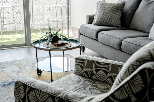 living room featuring light wood finished floors