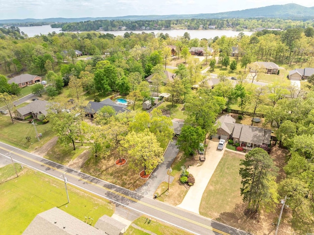 1204 Marion Anderson Rd, Hot Springs, AR 71913 - bird's eye view with a water view and a forest view