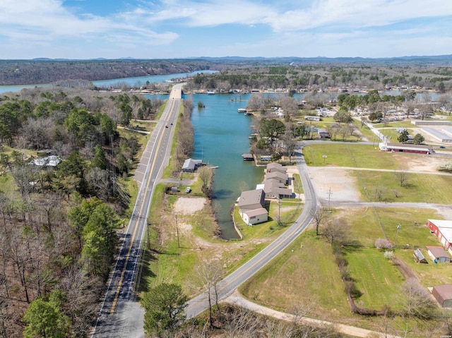 133 Treasure Isle Rd, Hot Springs, AR 71913 - drone / aerial view with a water view