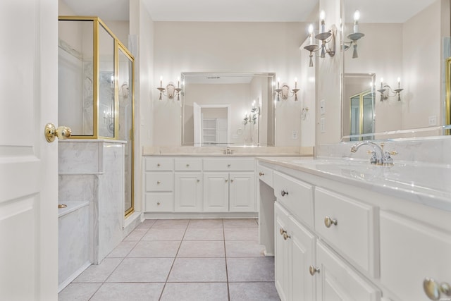 518 Amity Rd Unit E4, Hot Springs, AR 71913 - full bathroom featuring tile patterned floors, vanity, and a shower stall