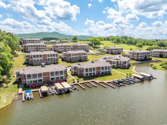 518 Amity Rd Unit E4, Hot Springs, AR 71913 - drone / aerial view with a water and mountain view