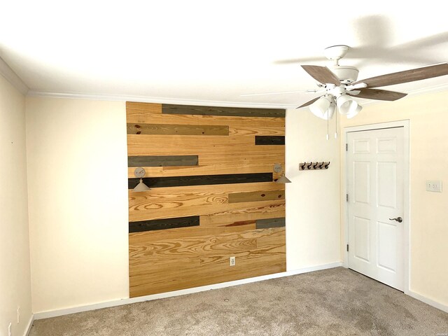 1966 Thomas Loop, Bismarck, AR 71929 - carpeted spare room featuring ceiling fan, baseboards, and ornamental molding