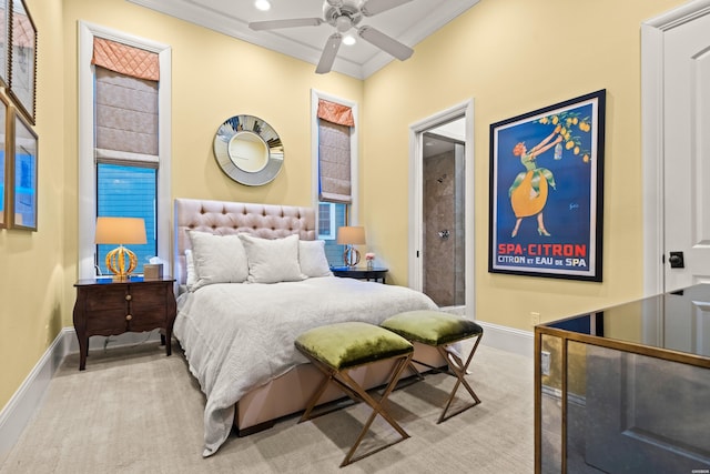 148 Catalina Cir, Hot Springs, AR 71913 - carpeted bedroom with ornamental molding, baseboards, and recessed lighting