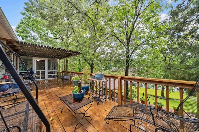 120 Southview Cir, Hot Springs, AR 71913 - view of wooden terrace