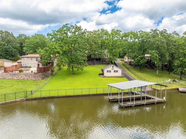 120 Southview Cir, Hot Springs, AR 71913 - dock area featuring a water view and boat lift