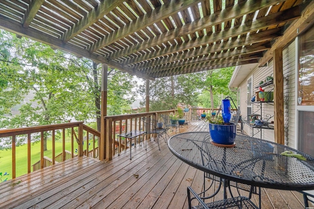 120 Southview Cir, Hot Springs, AR 71913 - deck with outdoor dining area and a pergola