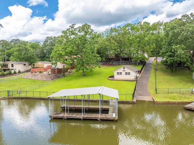 120 Southview Cir, Hot Springs, AR 71913 - dock with a water view and boat lift