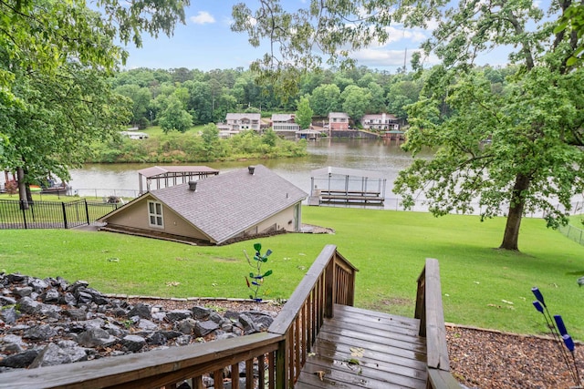120 Southview Cir, Hot Springs, AR 71913 - view of yard with a water view and a dock