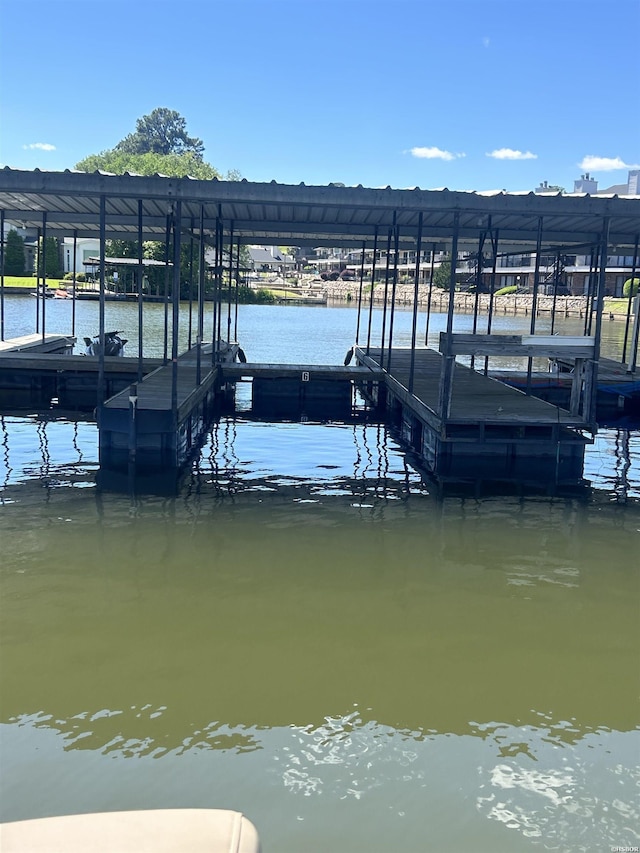 5371 Central Ave Unit B2, Hot Springs, AR 71913 - dock area with a water view and boat lift