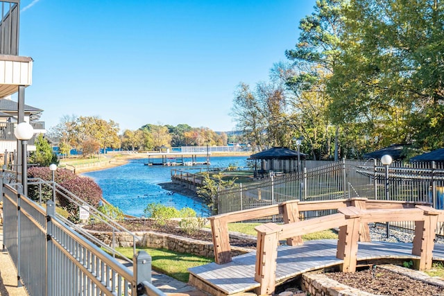5371 Central Ave Unit B2, Hot Springs, AR 71913 - dock with a water view and fence