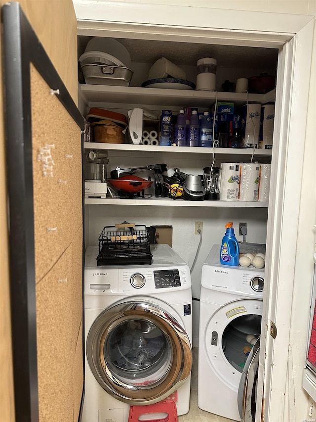 laundry room featuring laundry area and washer and dryer