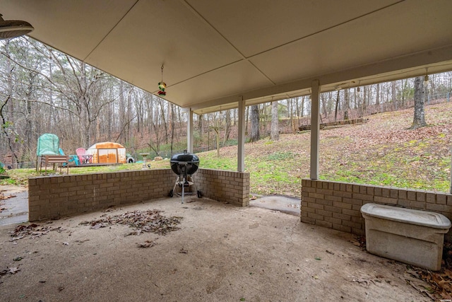 view of patio / terrace featuring a grill