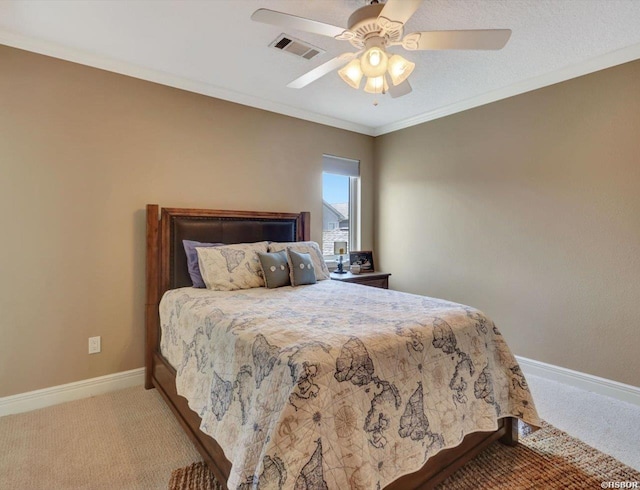 182 Villa Pointe Pt Unit B, Hot Springs, AR 71913 - carpeted bedroom featuring a ceiling fan and crown molding