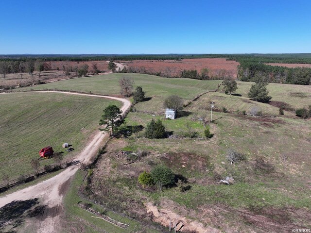 bird's eye view with a rural view