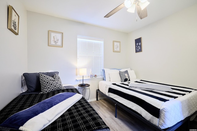 210 Aberina St Unit C-5, Hot Springs, AR 71913 - bedroom featuring light wood-style flooring and ceiling fan
