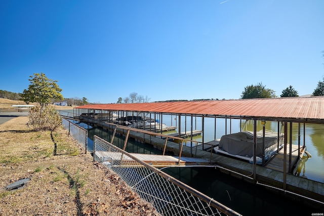 210 Aberina St Unit C-5, Hot Springs, AR 71913 - dock area with a water view and boat lift