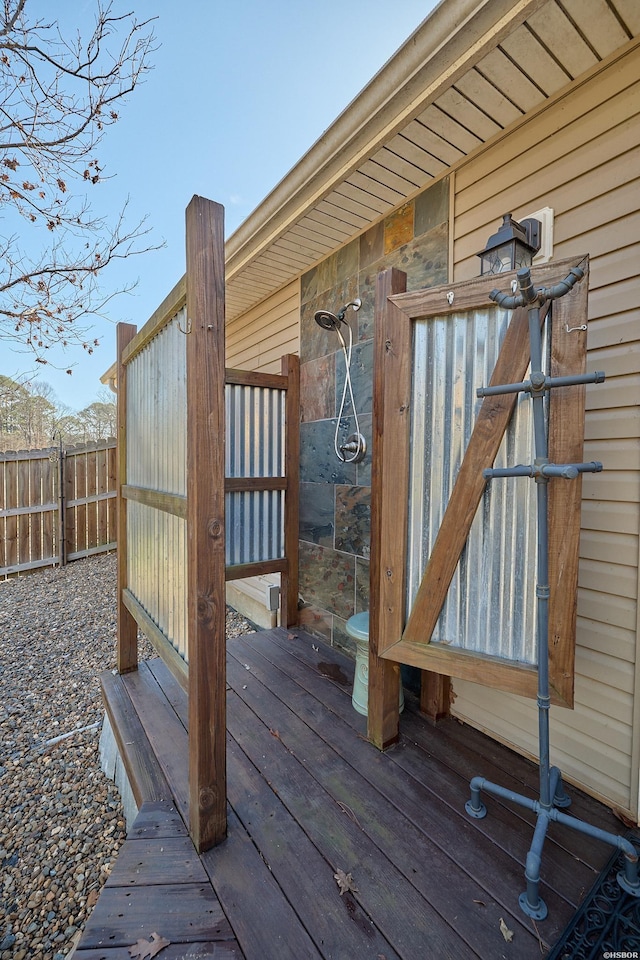 deck with fence