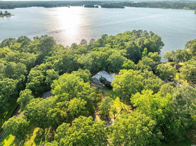 512 Beachview Cir, Hot Springs, AR 71913 - drone / aerial view of a nearby body of water and a forest