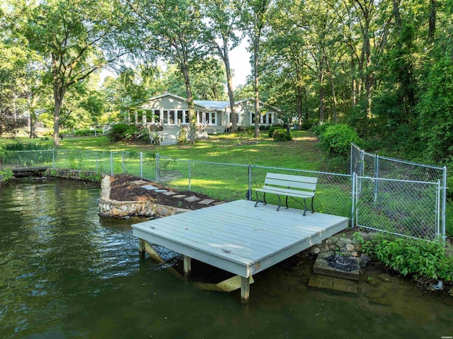 512 Beachview Cir, Hot Springs, AR 71913 - dock featuring a water view