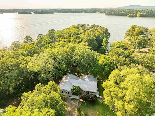 512 Beachview Cir, Hot Springs, AR 71913 - view of subject property with a nearby body of water and a forest